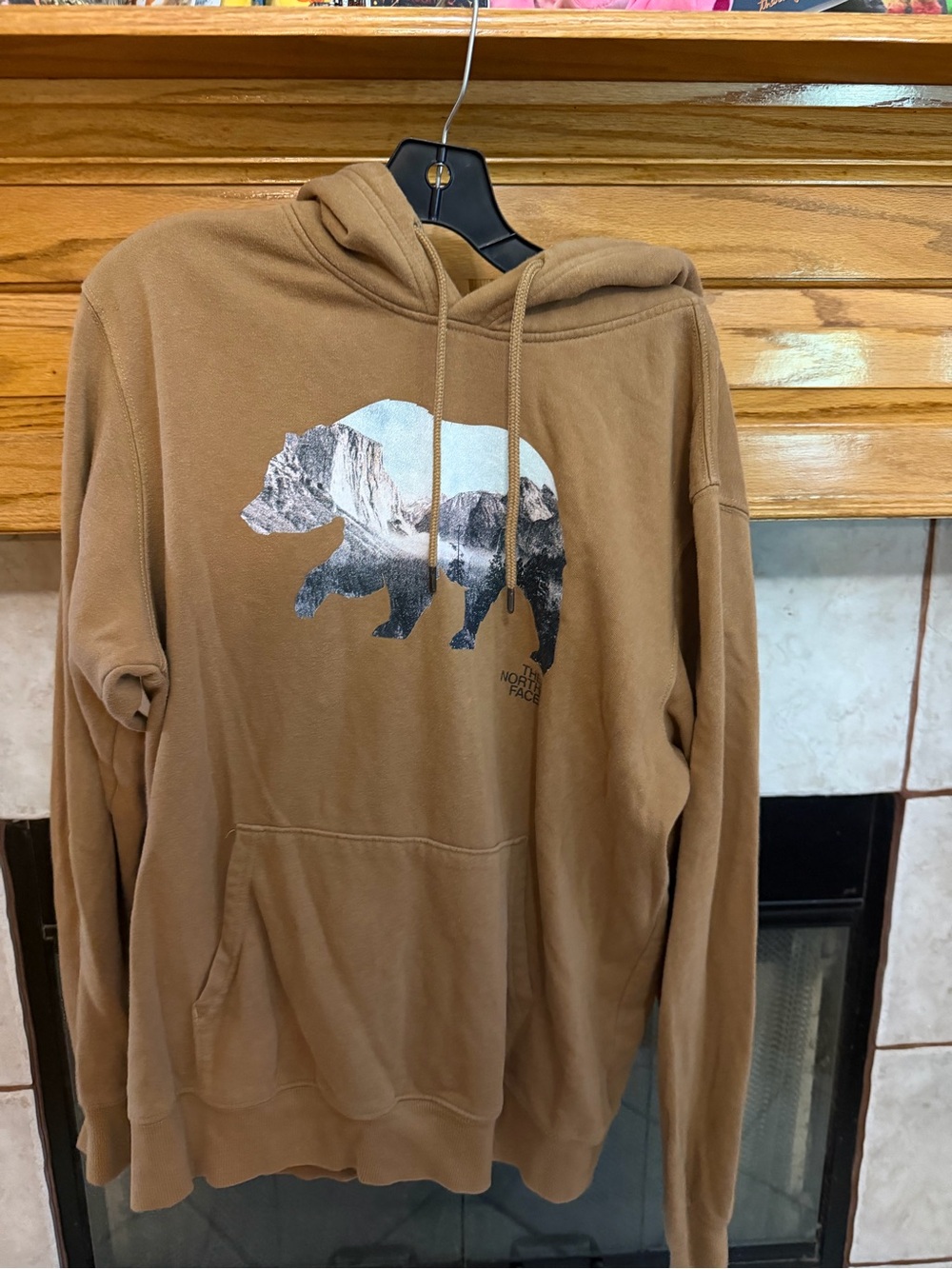 The North Face Men’s Brown Bear Graphic Pullover Hoodie